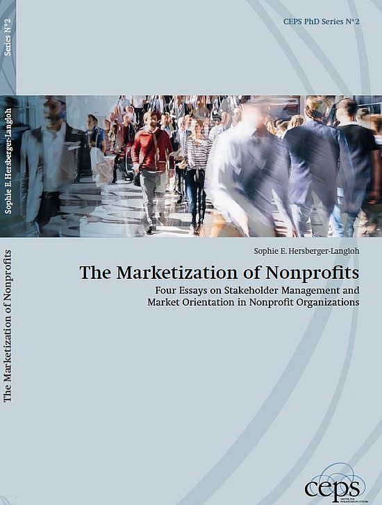 Blue-white title page with people on street