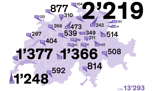 Stiftungsverteilung Schweiz